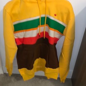 Burger King retro stripes hoodie sweater